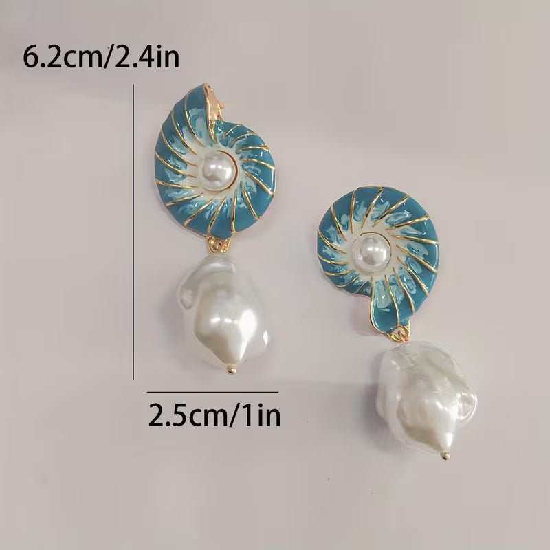 Seashell Helmikorvakorut