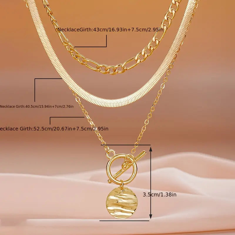 Savira Textured Coin Layered Kaulakoru | Kulta