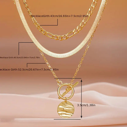 Savira Textured Coin Layered Kaulakoru | Kulta
