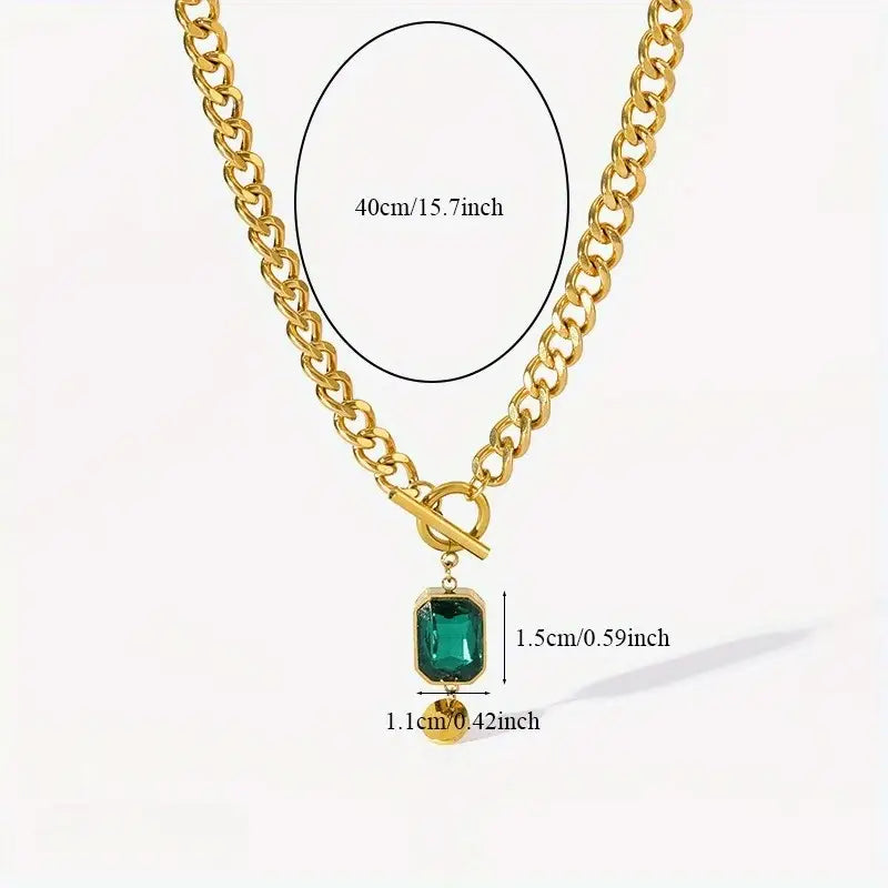 Chunky Chain Smaragdi Pendant Kaulakoru | Kulta