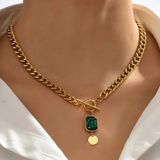 Kulta Smaragdi Chain Kaulakoru
