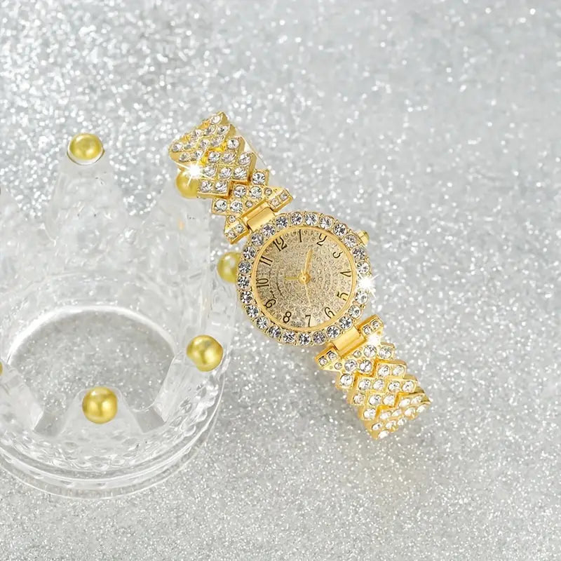 Luxe Radiance Kulta Watch & Rannekorusetti | Kulta