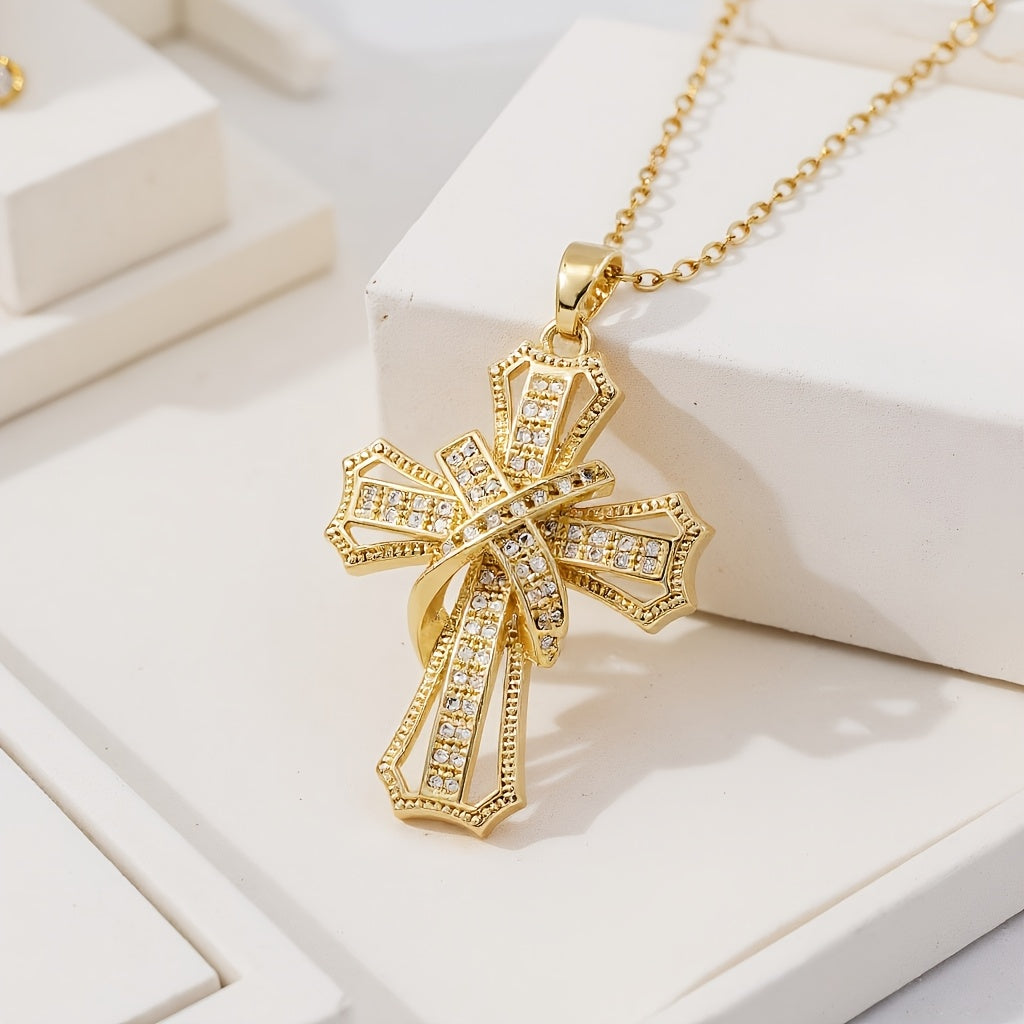 Radiant Cross Pendant Kaulakoru | Kulta