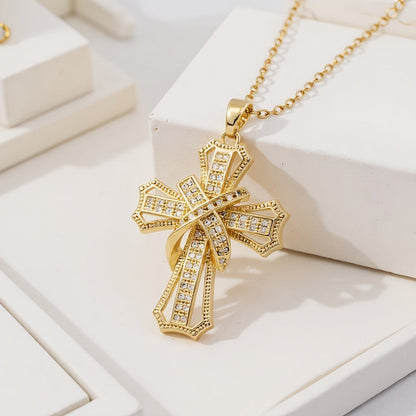Radiant Cross Pendant Kaulakoru | Kulta