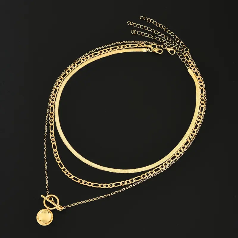 Savira Textured Coin Layered Kaulakoru | Kulta