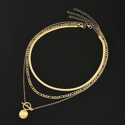 Savira Textured Coin Layered Kaulakoru | Kulta