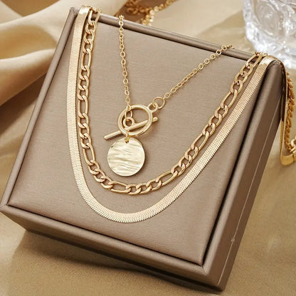 Savira Textured Coin Layered Kaulakoru | Kulta