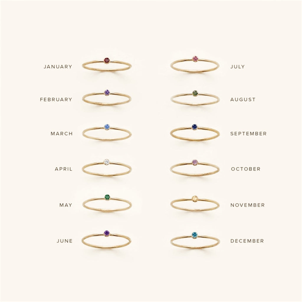Amelia Birthstone Stacker Sormus