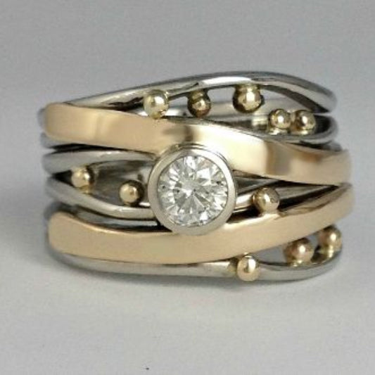 Hopea and Kulta Bezel Wrap Sormus