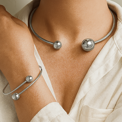 Minimalist Glow Collar & Cuff Rannekorusetti | Kulta