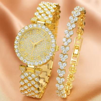 Luxe Radiance Kulta Watch & Rannekorusetti | Kulta