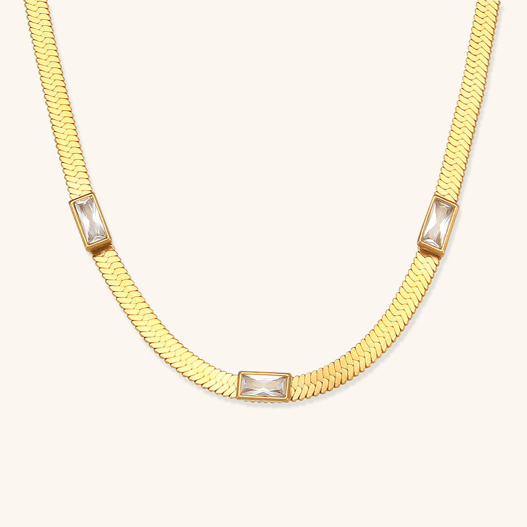 Eve Herringbone Kulta Kaulakoru
