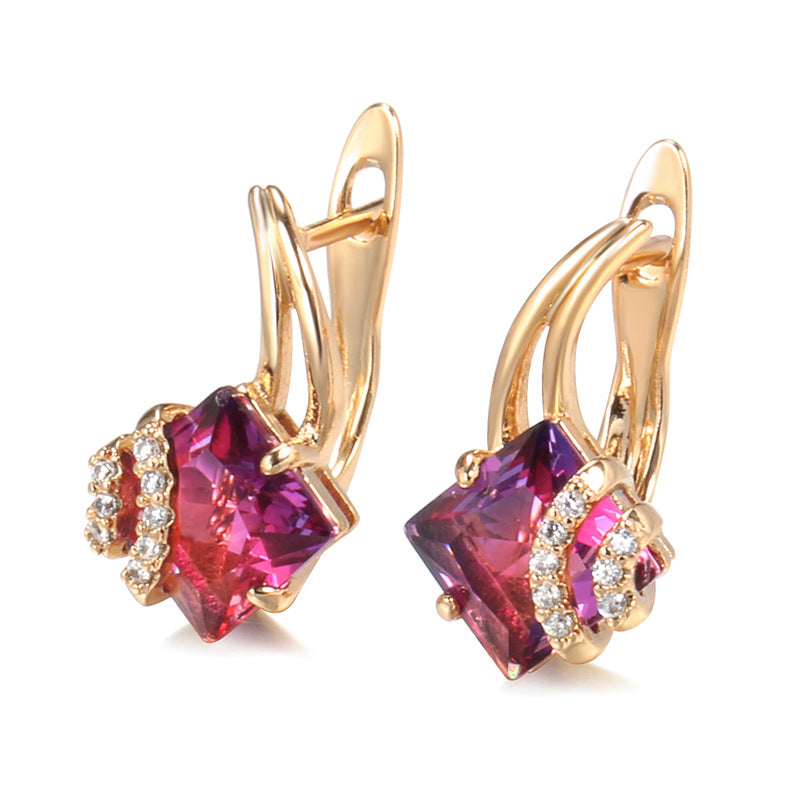 Crimson Square Kristalli Korvakorut | Rosegold