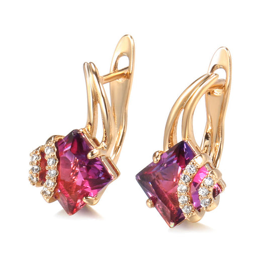 Crimson Square Kristalli Korvakorut | Rosegold