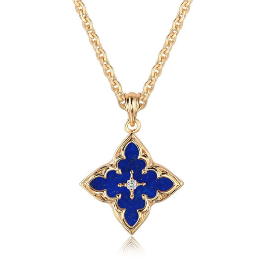 Valkoinen Clover Pendant Kaulakoru | Kulta