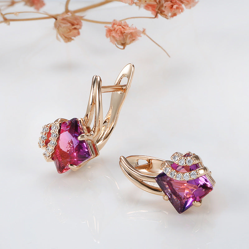 Crimson Square Kristalli Korvakorut | Rosegold