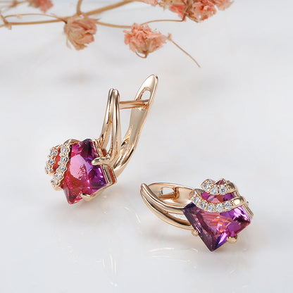 Crimson Square Kristalli Korvakorut | Rosegold