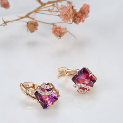 Crimson Square Kristalli Korvakorut | Rosegold