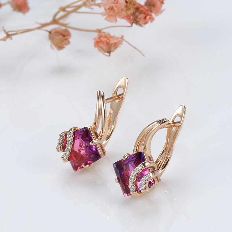 Crimson Square Kristalli Korvakorut | Rosegold