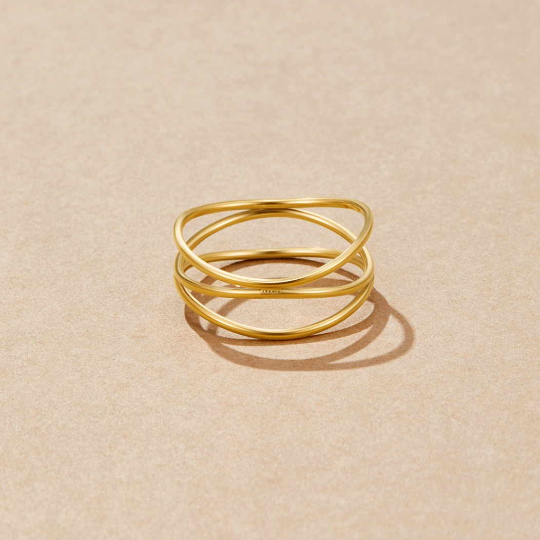 Kulta Minimalist Wrap Sormus