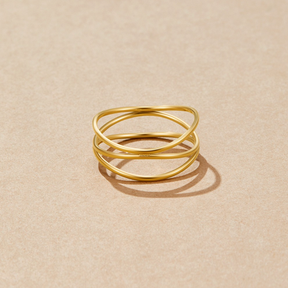 Kulta Minimalist Wrap Sormus