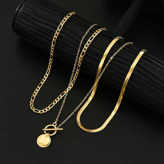 Savira Textured Coin Layered Kaulakoru | Kulta
