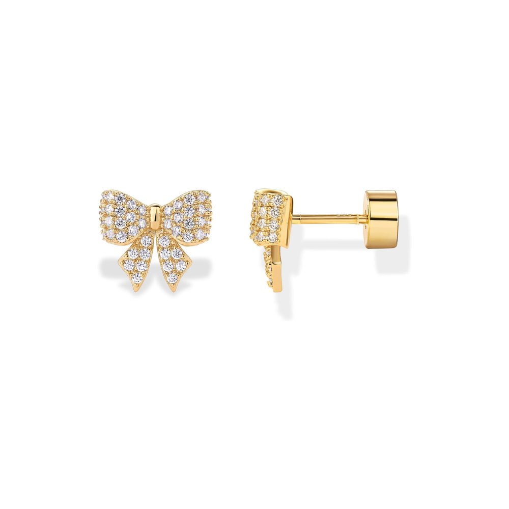 Bow Motif Korvakorut | Kulta