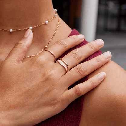 Kulta Sculptural Wrap Sormus