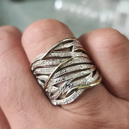 Hopea and Kulta Woven Band Sormus