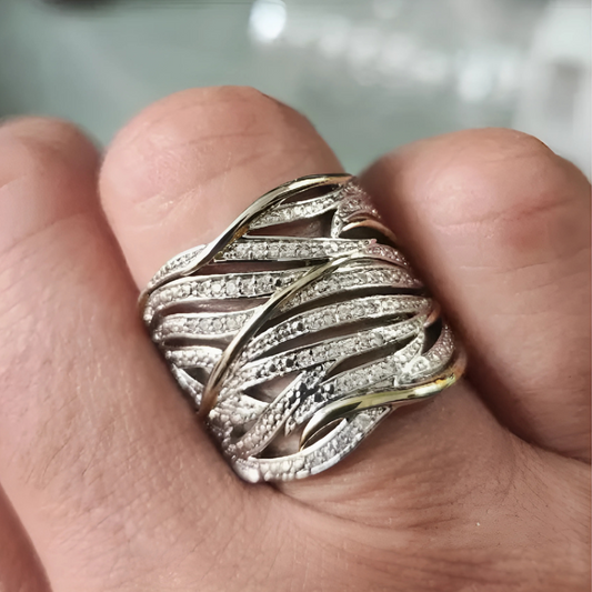 Hopea and Kulta Woven Band Sormus