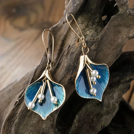 Vintage Blue Lotus Korvakorut